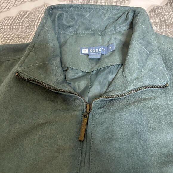 Vintage Koret Polyester Suede green jacket women’s medium. - Picture 5 of 12